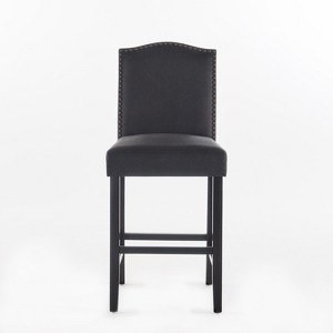 Ridstar Set of 2 Counter Height Barstools For Living Room, Bedroom & Bar-Grey - 1 of 4
