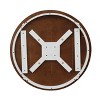 International Concepts 30" Round Top Pedestal Dining Table Antiqued Almond/Espresso: Mid-Century Style, Seats 4 - 3 of 3