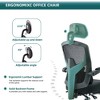 Lyngins High Back Mesh Home Office Desk Chair, Retractable Footrest Ergonomic Office Chair with Adjustable Headrest, 360° Swivel Computer Desk Chair - 2 of 4
