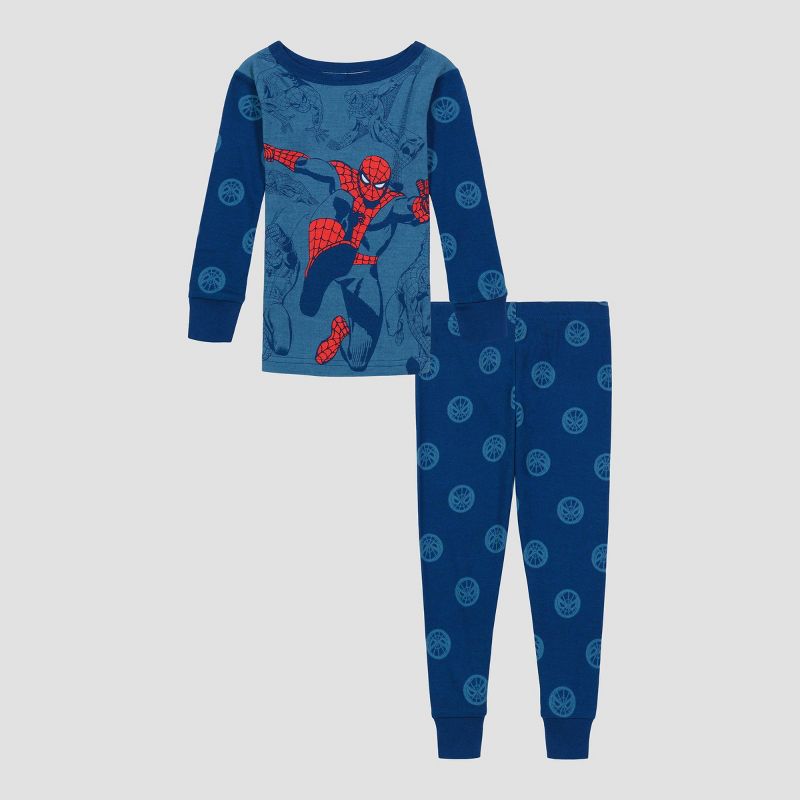 Toddler Boys&#39; 4pc Marvel Spider-Man Cosplay Snug Fit Pajama Set - Red, 2 of 4