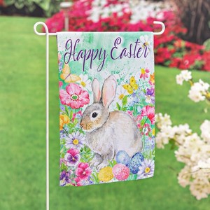 Bunny in the Garden Suede Garden Flag - 1 of 2