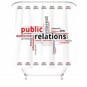Public Relations Shower Curtains for Bathroom Waterproof Fabric Bath Curtain Durable Soft Stylish Bathroom Decor 72x72 Inch - 1 of 1