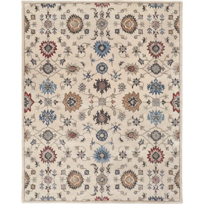 Rylan Transitional Floral & Botanical Ivory/Blue/Tan Area Rug