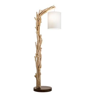 Vandue Offset Driftwood Nautical Wooden Floor Lamp