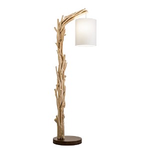 Vandue Offset Driftwood Nautical Wooden Floor Lamp - 1 of 4