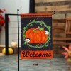 Evergreen Chickadee and Pumpkin Burlap Garden Flag 12 x 18 Inches Indoor Outdoor Decor - 3 of 4