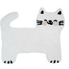 HomeRoots 2' X 3' Black And White Kitty Cat Youthful Washable Area Rug - 4 of 4