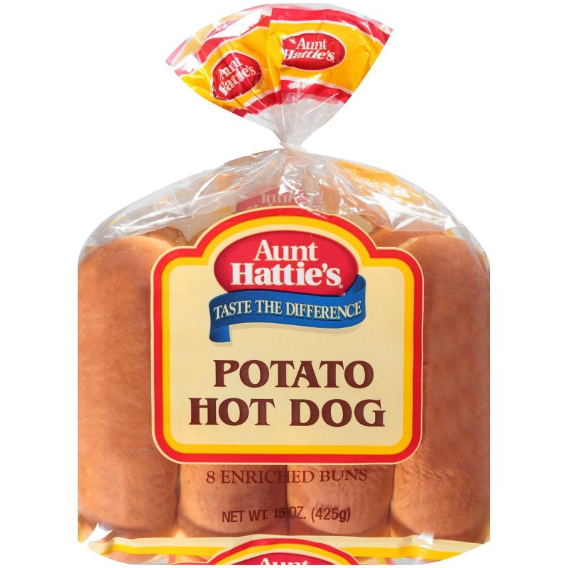 Aunt Hattie&#39;s Potato Hot Dog Buns - 15oz/8ct, 1 of 5