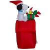Gemmy Christmas Airblown Inflatable Snoopy and Woodstock on Doghouse Scene Peanuts, 5.5 ft Tall - 4 of 4