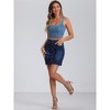 Allegra K Women's Denim Bustier Sleeveless Corset Crop Tops - 4 of 4