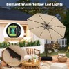 Tangkula 10 FT Solar Offset Hanging Umbrella Patio Cantilever Umbrella w/ 32 LED Lights - 4 of 4