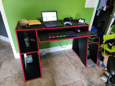 Kyoto Gaming Desk Black/green - Polifurniture : Target