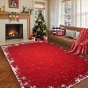 Snowflake Christmas Area Rug Machine Washable Area Carpet, Non-Slip Non-Shedding Rugs Festive Decor for Living Room & Bedroom Spaces - 4 of 4