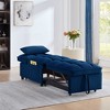 NicBex Modern Pull Out Sofa Bed Velvet Convertible Single Sofa with Adjustable Back and Pillows for Living Room - 4 of 4