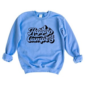 Simply Sage Market Women's Graphic Sweatshirt Happy Camper Mountains - 1 of 3