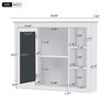 Grungis Wall Mounted Bathroom Storage Cabinet,35'' x27.5'' Medicine Cabinet with 6 Open Shelves and Mirror,Storage Cabinet for Bathroom - 3 of 4