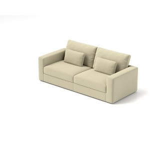 NicBex 83 Inch Modern Sofa Couches 3 Seater Sofa with Detachable Cover and Double Cushion for Living Room,Bedroom,Beige - 1 of 4