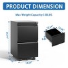 VYNXARIA 2 Drawer Metal Mobile File Cabinet with Lock - Rolling Organizer for Hanging Legal/Letter/A4 Size, Fully Assembled Except Wheels - 3 of 4