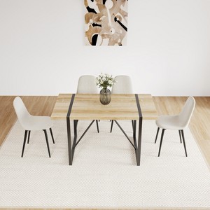 TiramisuBest Dining Table Set, Barstool Dining Table with Rustic Brown for Dining and Kitchen - 1 of 4