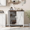 Farmhouse Sideboard Buffet Cabinet, Small Storage Cabinet with 2 Doors and Adjustable Shelves - 4 of 4