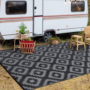 Acekool Outdoor Rug, Waterproof Reversible Foldable UV-Resistant Straw Mat for Patio Deck RV Balcony - 1 of 4