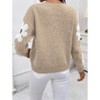 Women's Floral Round Neck Long Sleeve Jacquard Pullover Sweater// - 2 of 4