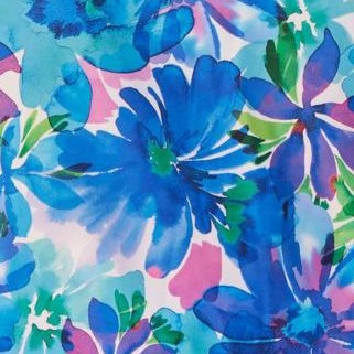 blue watercolor floral