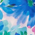blue watercolor floral