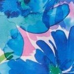 blue watercolor floral