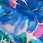blue watercolor floral