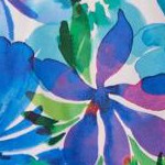 blue watercolor floral