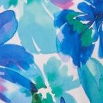 blue watercolor floral