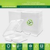 50-Pack 8x8" 3-Compartment Biodegradable Sugarcane Clamshell Food Containers - 3 of 4
