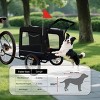 SEVOBAL Pet Strollers Extra Large 2-in-1 Bike Trailer Push Cart for Pets Detachable Bike Hitch Push Handle Included, Black, 54.53"*30.31"*35.04" - 4 of 4