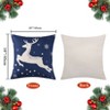 Christmas Decoration Pillow Covers 18 x18 Set of 4 Farmhouse Decorative Throw Pillows for Home Deer Rustic Xmas Tree Pillow Cases for Sofa Couch - 4 of 4