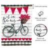 Magnolia Garden Love in Air Checkered 13 x 19 Red Polyester Outdoor Hanging Flag - 2 of 2