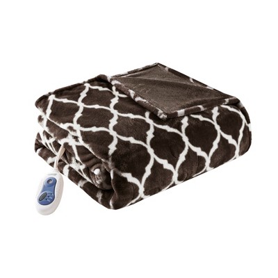 Ogee Printed Oversized Electric Heated Throw Blanket 60x70" - Beautyrest