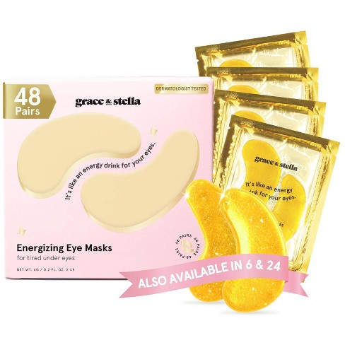 Grace & Stella Energizing Under Eye Mask - Gold - 48 Pair : Target