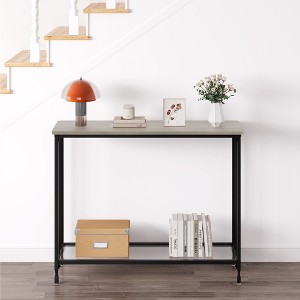 2-Tier Farmhouse Sofa Entry Table, Small Narrow Console Table, Behind Sofa Shelf for Entrance, Hallway, Living Room - 1 of 4