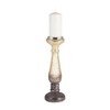Glass Pillar Candle Holder with Glam Design - Elegant Taper Holder for Home & Office Decor - Sturdy & Stylish for Living Room & Bedroom - 2 of 4