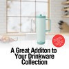BUILT 40 Ounce Double Wall Stainless Steel Cascade Tumbler with Flip Up Straw Lid and Handle, Hot or Cold Tumbler - 4 of 4
