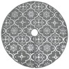 VidaXL Luxury Christmas Tree Skirt with Sock Gray 4 ft Fabric - 3 of 4