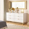 6 Drawer Dresser with Wide Storage, Wood Dresser Chest Organizer with Metal Legs - 2 of 4