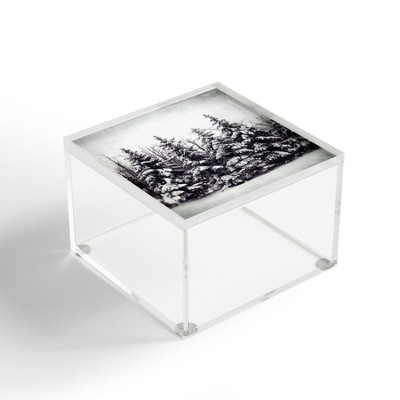 Chelsea Victoria Snow And Pines 4" x 4" Acrylic Box - Deny Designs