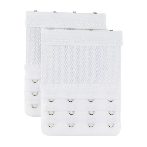 White 4 Hook Bra Extender