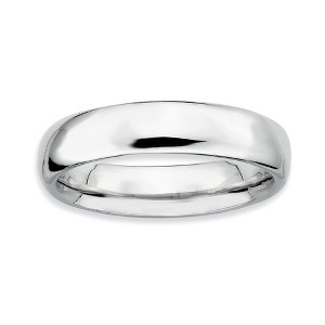 Black Bow Jewelry Sterling Silver Stackable Polished 4.5mm Band - 1 of 4
