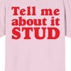 Grease Tell Me About It, Stud Women's Pink Short Sleeve Crew Neck Sleep Shirt - 4 of 4