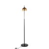 LumiSource March Contemporary Floor Lamp in Black Marble/Metal with Antique Brass Metal Shade - 3 of 4