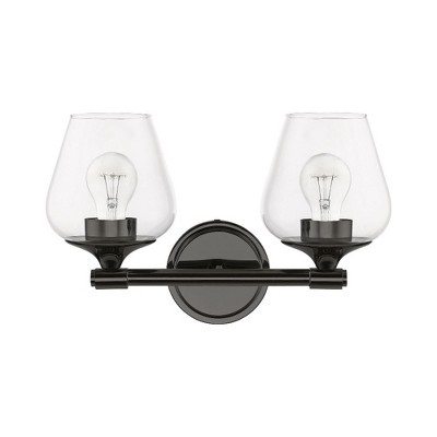 Livex Lighting Willow 2 - Light Vanity in  Black Chrome