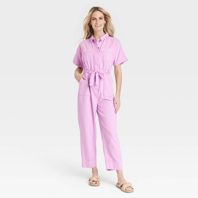 Women's Tie-Dye Puff 3/4 Sleeve Boilersuit - Universal Thread